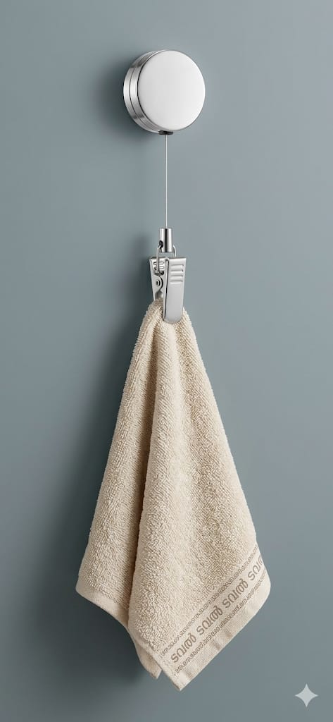 Retractable Dish Towel Holder Clip